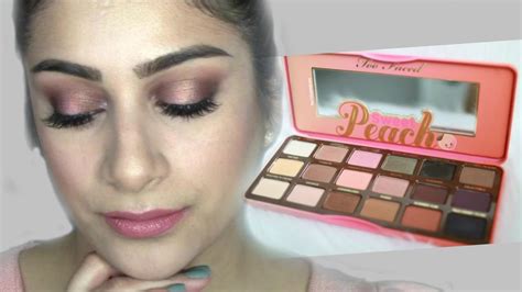 Too Faced Sweet Peach Palette Tutorial Onebeautyaddict Youtube