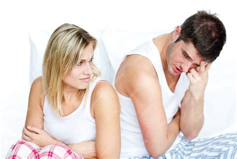 Premium Photo Angry Couple Having An Argument In Bed