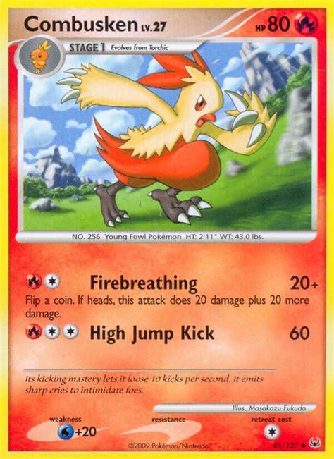 Combusken · Platinum Pl 45 ‹ Pkmncards