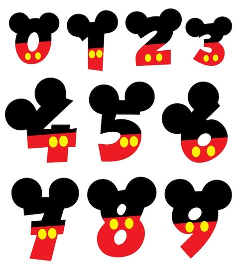 Fuente Y N Meros De Mickey Mouse Etsy Espa A