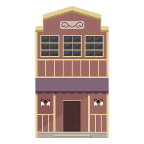 Wild West Building Semi Flat PNG SVG Design For T Shirts