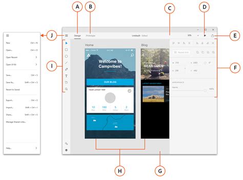 Learn About The Design And Prototyping Interface In Adobe Xd