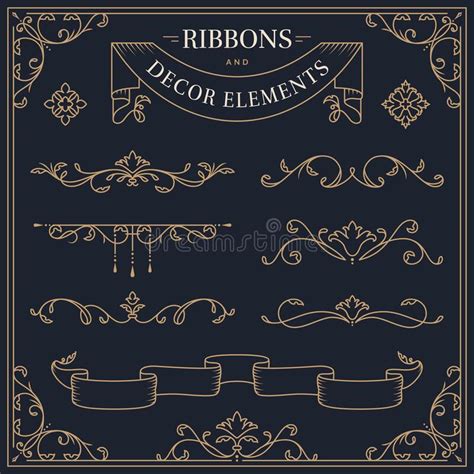 Baroque Ribbons Stock Illustrations 552 Baroque Ribbons Stock