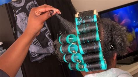 Roller Set On Natural Hair Youtube