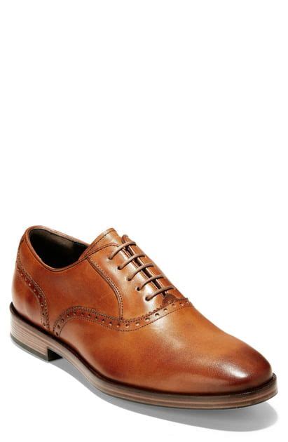 Cole Haan Hamilton Grand Plain Toe Oxford In British Tan Leather Modesens