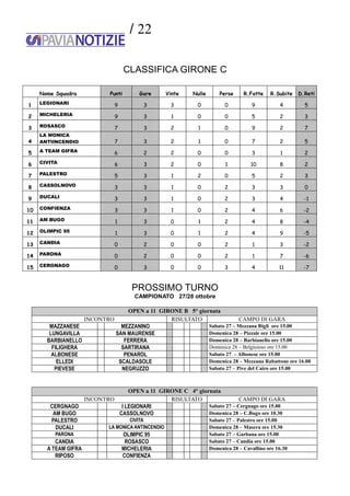 CSI Pavia Notizie N 40 Del 23 10 18