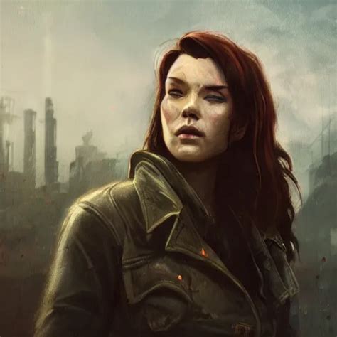 Fallout 5 Charismatic Beautiful Rugged Brunette Stable Diffusion