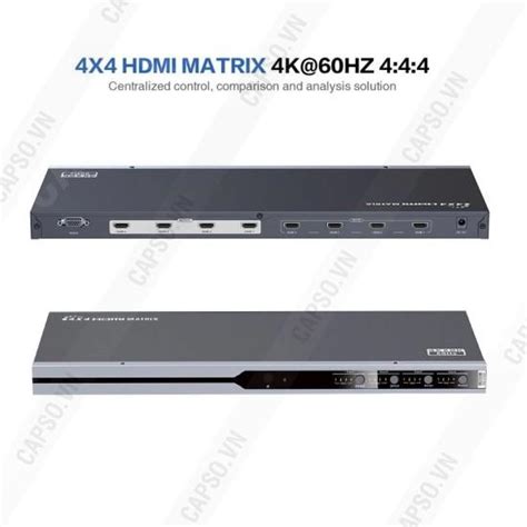 Bộ chia HDMI Matrix 2 0 Switcher 4x4 LKV414 4K2K 60Hz chính hãng LenKeng