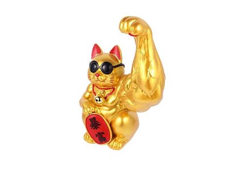 Toddmomy Gato Da Sorte Com Braço Musculoso Gato Da Sorte Adorável