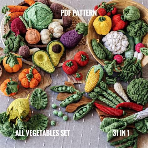 Vegetables Crochet Patterns Pdf Amigurumi Pattern Amigurumi