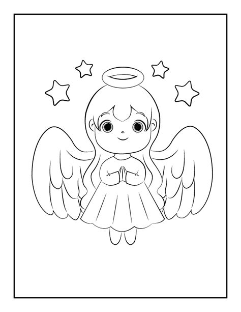 18 Adorable Angel Coloring Pages: North Pole Christmas