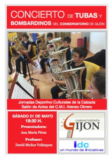 La Clase de Tuba del Conservatorio de Gijón Concierto en las Jornadas