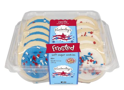 Kimberley S Patriotic Blue Frosted Sugar Cookies 10ct Grocery And Gourmet Food