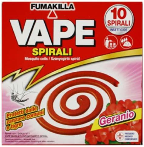 Sip Vape Insetticida Spirali Profumate Anti Zanzare Insetti Pz Varie