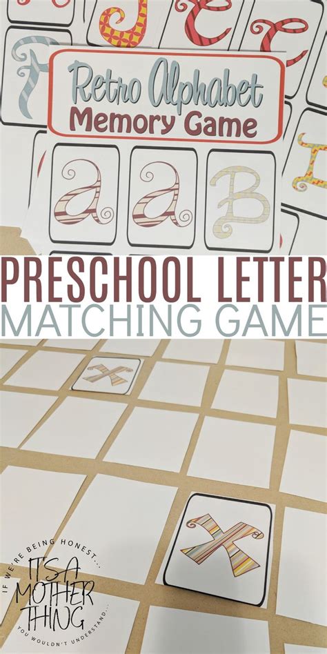 Printable Preschool Letter Matching Memory Game | Letter matching ...