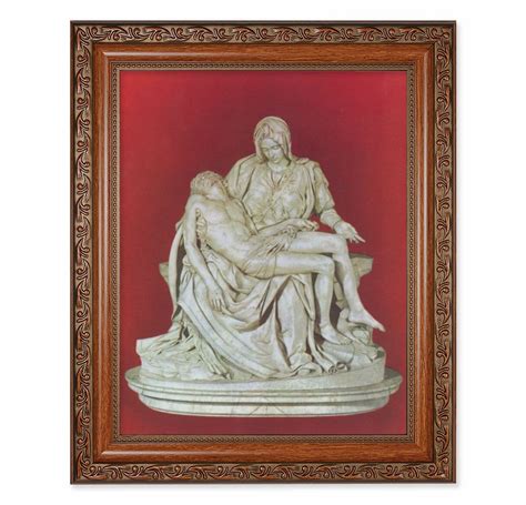 The Pieta Mahogany Finished Framed Art Buy Religious Catholic Store