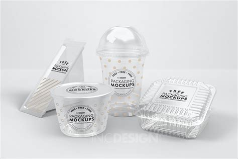 Free Clear Packaging Fast Food Mockup Behance