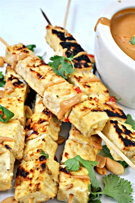 Vegan Thai Green Curry Tofu Skewers With Peanut Sauce Rabbit And Wolves Vegan Bbq Recipes