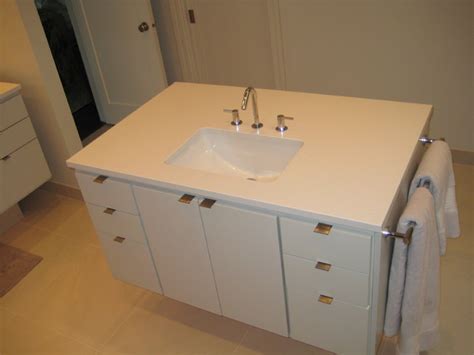 Bathroom Vanities Caesarstone Eggshell Quartz Contemporary Bathroom New Orleans By