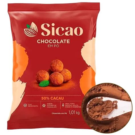 Chocolate Em Pó 50 Cacau 300g Sicao Lupel