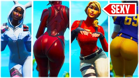 New Sexy Traversal Bunny Hop Dance Emote Showcased With All Hot Girls 😍 ️ Fortnite Season 8