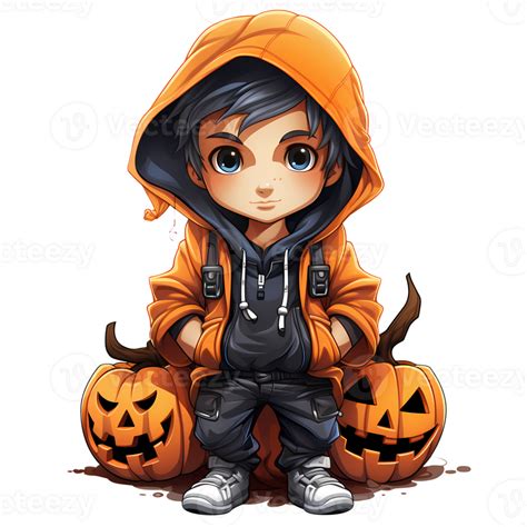 Jung Halloween Clip Art Illustration Ai Generativ 29493726 Png