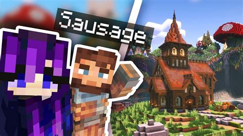 A Day With Mythical Sausage Minecraft Build Collab Qna [build By Build] Youtube