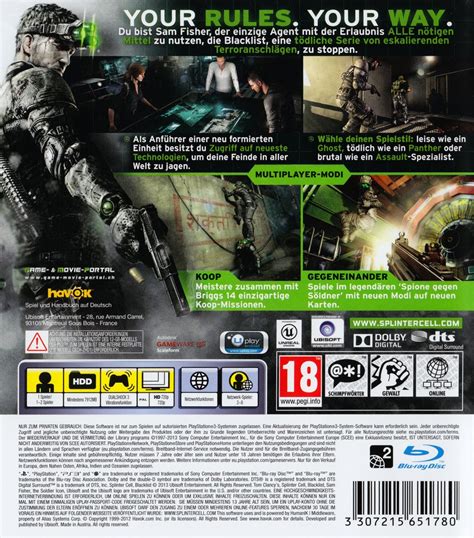 Tom Clancy S Splinter Cell Blacklist Images Launchbox Games Database