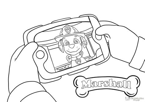 Coloring Pages Of Marshall From Paw Patrol