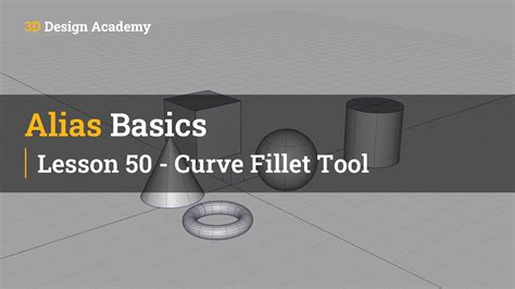 Autodesk Alias Basics Tutorials Curve Fillet Tool Youtube