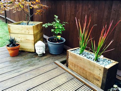 Wooden Planters Homemade Japanese Inspired Garden Japanese