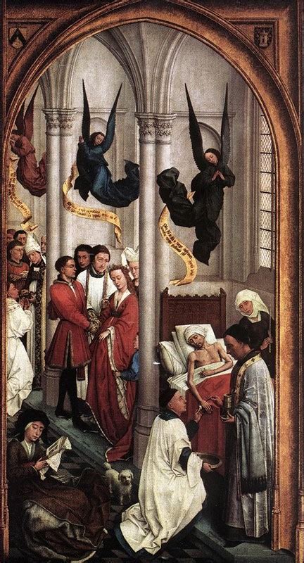 Sieben Sakramente Altar rechten Flügel von Rogier Van Der Weyden 1400