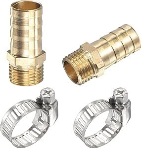 Sourcing Map Brass Hose Barb Fitting Straight 12mm X G1 4 Male Thread