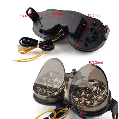 Integrated Led Brake Tail Light Turn Signal For Yamaha Yzf R6 Yzf R6 98 02 Smkoe Ebay