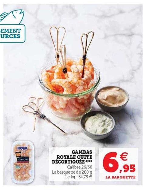 Promo Gambas Royale Cuite Décortiquée chez U Express iCatalogue fr