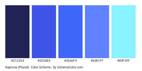 Neptune (Planet) Color Scheme » Nature » SchemeColor.com