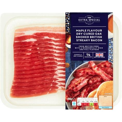 ASDA Extra Special Maple Flavour Dry Cured Oak Smoked British Streaky