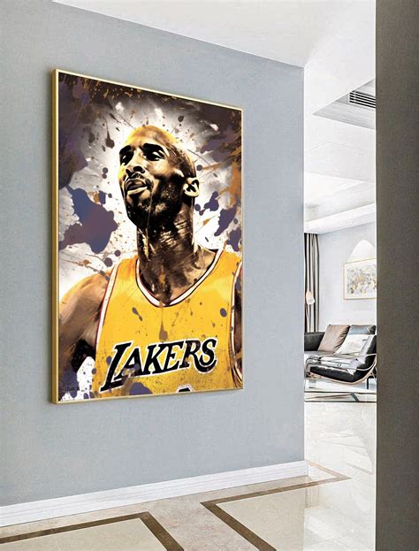 Kobe Bryant Digital Art Kobe Bryant Printable Poster Black Mamba Lakers Sports Art La Lakers Los