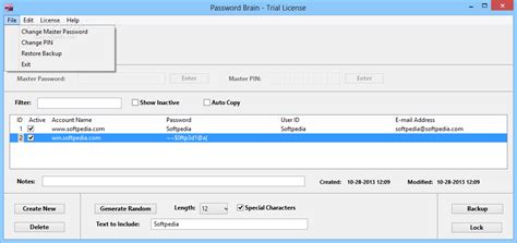 password brain  softpedia
