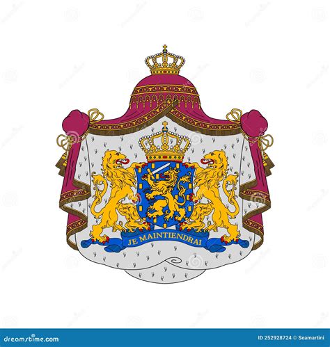 Netherlands Coat of Arms, Heraldry Emblem Stock Vector - Illustration ...