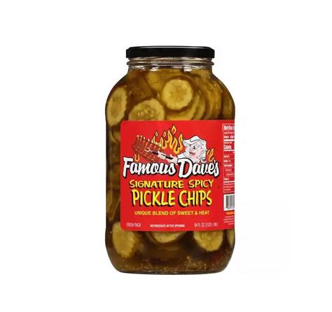 Famous Daves Signature Spicy Pickle Chips 64 Oz By Famous Daves