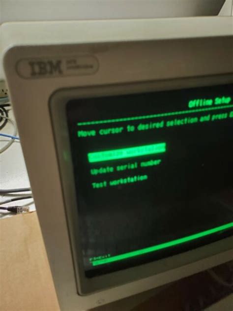 Ibm 3476 Green Screen Dumb Terminal Workstation Monitor 38f7302 For