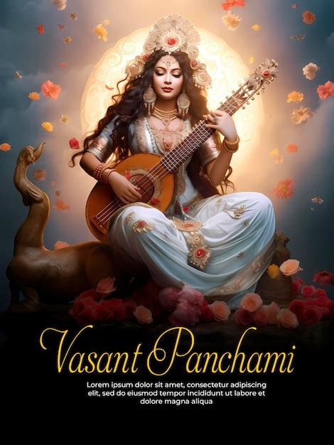 Premium Psd Happy Vasant Panchami Traditional Indian Festival