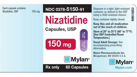 Recall Ndma Identified In Mylans Nizatidine Capsules Mpr