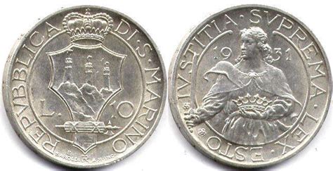 San Marino Old Coins Free Online Catalog With Pictures And Values