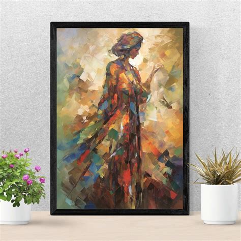 Abstract Woman Face Painting Printable Wall Art Colorful Wall Poster Abstract Face Home Decor