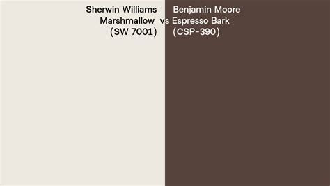 Sherwin Williams Marshmallow Sw Vs Benjamin Moore Espresso Bark