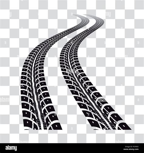 Truck Tire Tracks Vector