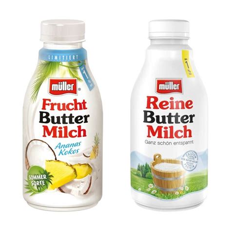 M Ller Buttermilch Versch Sorten Je Ml Fl Zzgl Pfand