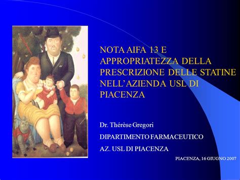 Dr Thérèse Gregori DIPARTIMENTO FARMACEUTICO AZ USL DI PIACENZA ppt